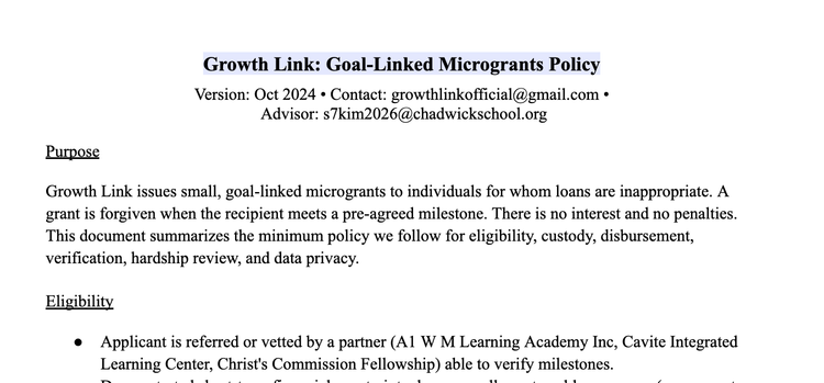 Microgrants Policy Overview: Updated Edition